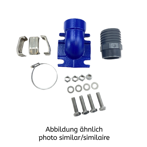 Anschlusskrümmer mit Flansch - und Schlauchanschluss DN65 PN16/B75